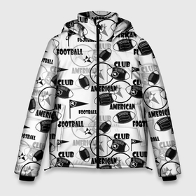 Мужская зимняя куртка 3D с принтом American football club в Белгороде, верх — 100% полиэстер; подкладка — 100% полиэстер; утеплитель — 100% полиэстер | длина ниже бедра, свободный силуэт Оверсайз. Есть воротник-стойка, отстегивающийся капюшон и ветрозащитная планка. 

Боковые карманы с листочкой на кнопках и внутренний карман на молнии. | american football | football club | американский футбол | спортивный | спортивный клуб | черно белый