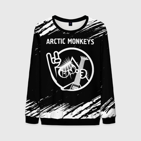 Мужской свитшот 3D с принтом Arctic Monkeys   КОТ   Краски в Новосибирске, 100% полиэстер с мягким внутренним слоем | круглый вырез горловины, мягкая резинка на манжетах и поясе, свободная посадка по фигуре | arctic | arctic monkeys | band | metal | monkeys | rock | арктик | группа | кот | краска | манкейс | рок