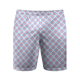 Мужские шорты спортивные с принтом Светлые голубые узоры ,  |  | абстрактные | абстракция | геометрия | классика | классические | нейтральные | спокойные | узор | узоры