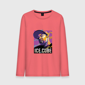 Мужской лонгслив хлопок с принтом Ice Cube , 100% хлопок |  | Тематика изображения на принте: 