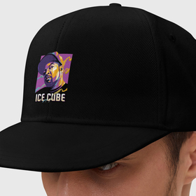 Кепка снепбек с прямым козырьком с принтом Ice Cube , хлопок 100% |  | 