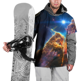 Накидка на куртку 3D с принтом Бесконечное космическое пространство в Екатеринбурге, 100% полиэстер |  | cosmos | neon | planet | space | star | звезда | космос | неон | планета | пространство