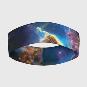 Повязка на голову 3D с принтом Бесконечное космическое пространство в Петрозаводске,  |  | cosmos | neon | planet | space | star | звезда | космос | неон | планета | пространство