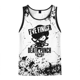 Мужская майка 3D с принтом Five Finger Death Punch   мелкие трещины в Тюмени, 100% полиэстер | круглая горловина, приталенный силуэт, длина до линии бедра. Пройма и горловина окантованы тонкой бейкой | 5fdp | 5фдп | five finger death punch | metal | music | skeleton | sounds | метал | музыка | рок | череп