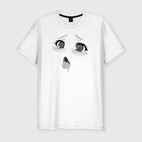 Мужская футболка хлопок Slim с принтом Смешное ахегао в Кировске, 92% хлопок, 8% лайкра | приталенный силуэт, круглый вырез ворота, длина до линии бедра, короткий рукав | Тематика изображения на принте: 