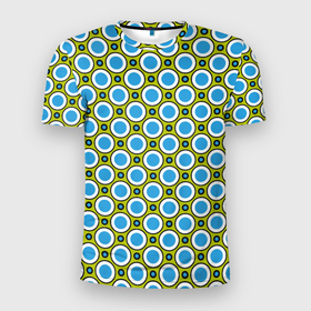 Мужская футболка 3D Slim с принтом Шарики и кружочки в Екатеринбурге, 100% полиэстер с улучшенными характеристиками | приталенный силуэт, круглая горловина, широкие плечи, сужается к линии бедра | абстрактные | геометрия | классика | классические | нейтральные | спокойные | узор | узоры
