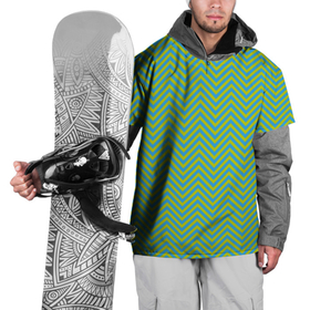 Накидка на куртку 3D с принтом Зеленые зигзаги в Тюмени, 100% полиэстер |  | абстрактные | геометрия | классика | классические | нейтральные | спокойные | узор | узоры