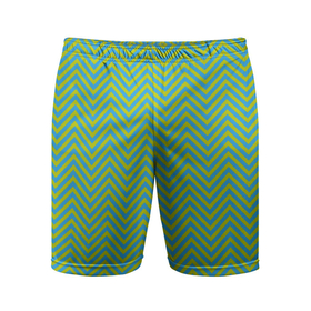Мужские шорты спортивные с принтом Зеленые зигзаги ,  |  | абстрактные | геометрия | классика | классические | нейтральные | спокойные | узор | узоры