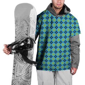 Накидка на куртку 3D с принтом Зеленые ромбики в Тюмени, 100% полиэстер |  | абстрактные | геометрия | классика | классические | нейтральные | спокойные | узор | узоры
