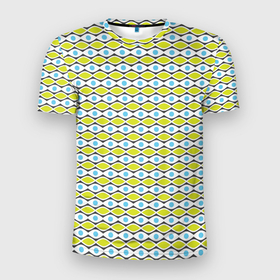 Мужская футболка 3D Slim с принтом Геометрия абстракция в Екатеринбурге, 100% полиэстер с улучшенными характеристиками | приталенный силуэт, круглая горловина, широкие плечи, сужается к линии бедра | абстрактные | геометрия | классика | классические | нейтральные | спокойные | узор | узоры