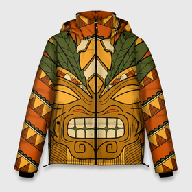 Мужская зимняя куртка 3D с принтом Polynesian tiki ANGRY в Белгороде, верх — 100% полиэстер; подкладка — 100% полиэстер; утеплитель — 100% полиэстер | длина ниже бедра, свободный силуэт Оверсайз. Есть воротник-стойка, отстегивающийся капюшон и ветрозащитная планка. 

Боковые карманы с листочкой на кнопках и внутренний карман на молнии. | Тематика изображения на принте: africa | bora bora | fiji | hawaii | island | nature | ocean | polynesia | samoa | tahiti | tiki | африка | гаваи | дикие племена | истукан | лето | орнамент | острова | племя | пляж | полинезия | серфинг | тики | тропики | туризм | этнический