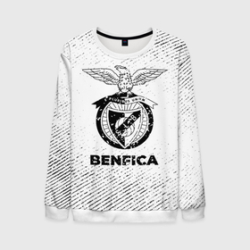 Мужской свитшот 3D с принтом Benfica с потертостями на светлом фоне в Курске, 100% полиэстер с мягким внутренним слоем | круглый вырез горловины, мягкая резинка на манжетах и поясе, свободная посадка по фигуре | benfica | benfica гранж | benfica потертости | club | football | logo | бенфика | клуб | краска | лого | мяч | символ | спорт | футбол | футболист | футболисты | футбольный
