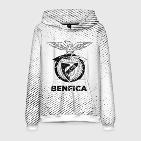 Мужская толстовка 3D с принтом Benfica с потертостями на светлом фоне , 100% полиэстер | двухслойный капюшон со шнурком для регулировки, мягкие манжеты на рукавах и по низу толстовки, спереди карман-кенгуру с мягким внутренним слоем. | benfica | benfica гранж | benfica потертости | club | football | logo | бенфика | клуб | краска | лого | мяч | символ | спорт | футбол | футболист | футболисты | футбольный