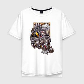 Мужская футболка хлопок Oversize с принтом Примарх Пертубаро , 100% хлопок | свободный крой, круглый ворот, “спинка” длиннее передней части | warhammer | вархаммер | вархаммер 40000 | ересь | император | пертубаро | примарх