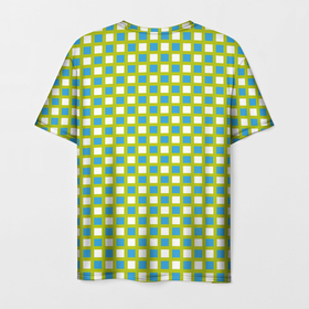 Мужская футболка 3D с принтом Квадратики паттерн в Санкт-Петербурге, 100% полиэфир | прямой крой, круглый вырез горловины, длина до линии бедер | абстрактные | классика | классические | нейтральные | спокойные | узор | узоры