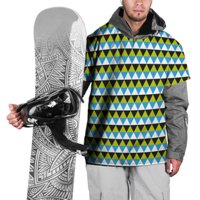 Накидка на куртку 3D с принтом Геометрические треугольники в Тюмени, 100% полиэстер |  | абстрактные | классика | классические | нейтральные | спокойные | узор | узоры