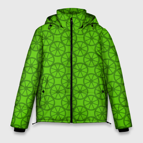 Мужская зимняя куртка 3D с принтом Зеленые колеса в Белгороде, верх — 100% полиэстер; подкладка — 100% полиэстер; утеплитель — 100% полиэстер | длина ниже бедра, свободный силуэт Оверсайз. Есть воротник-стойка, отстегивающийся капюшон и ветрозащитная планка. 

Боковые карманы с листочкой на кнопках и внутренний карман на молнии. | абстрактные | классика | классические | нейтральные | спокойные | узор | узоры