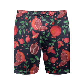 Мужские шорты спортивные с принтом Красные гранаты на темном фоне ,  |  | greensoul | pomegranate | гранат | гранаты | красные гранаты | красные фрукты | фрукт | фрукты | цветы граната