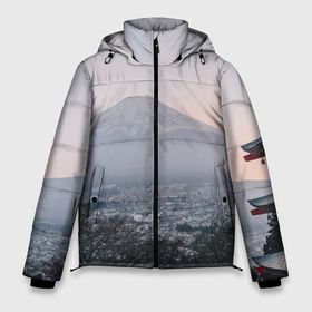 Мужская зимняя куртка 3D с принтом Туманные горы и деревья утром в Екатеринбурге, верх — 100% полиэстер; подкладка — 100% полиэстер; утеплитель — 100% полиэстер | длина ниже бедра, свободный силуэт Оверсайз. Есть воротник-стойка, отстегивающийся капюшон и ветрозащитная планка. 

Боковые карманы с листочкой на кнопках и внутренний карман на молнии. | abstraction | art | artwork | city | colorful | colors | fog | graphics | mountains | nature | patterns | surrealism | sweethuman | sweethumen | trees | абстракция | арт | город | горы | графика | деревья | искусство | природа | разноцветный | сюрреализм 