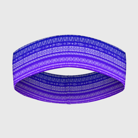 Повязка на голову 3D с принтом Узор в стиле бохо на фиолетовом фоне в Петрозаводске,  |  | bohemian chic | boho | богемный шик | бохо | графика