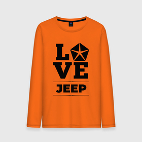 Мужской лонгслив хлопок с принтом Jeep Love Classic в Новосибирске, 100% хлопок |  | 