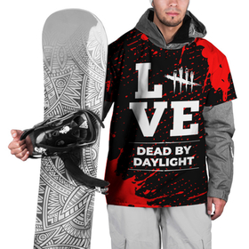 Накидка на куртку 3D с принтом Dead by Daylight Love Классика в Курске, 100% полиэстер |  | Тематика изображения на принте: 