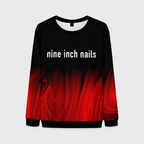 Мужской свитшот 3D с принтом Nine Inch Nails Red Plasma , 100% полиэстер с мягким внутренним слоем | круглый вырез горловины, мягкая резинка на манжетах и поясе, свободная посадка по фигуре | 