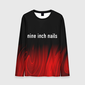 Мужской лонгслив 3D с принтом Nine Inch Nails Red Plasma в Рязани, 100% полиэстер | длинные рукава, круглый вырез горловины, полуприлегающий силуэт | 