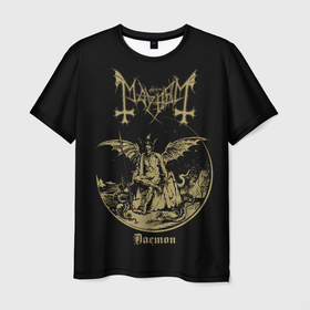 Мужская футболка 3D с принтом Mayhem album Daemon в Екатеринбурге, 100% полиэфир | прямой крой, круглый вырез горловины, длина до линии бедер | daemon | mayhem | блэк металл | металл | рок