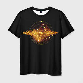 Мужская футболка 3D с принтом Квантовая механика в Екатеринбурге, 100% полиэфир | прямой крой, круглый вырез горловины, длина до линии бедер | 