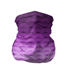 Бандана-труба 3D с принтом Фиолетово розовый геометрический узор Градиент в Новосибирске, 100% полиэстер, ткань с особыми свойствами — Activecool | плотность 150‒180 г/м2; хорошо тянется, но сохраняет форму | Тематика изображения на принте: геометрический узор | градиент | розовый | сиреневый градиент | фиолетовый