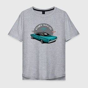 Мужская футболка хлопок Oversize с принтом Гоночный ретро автомобиль , 100% хлопок | свободный крой, круглый ворот, “спинка” длиннее передней части | авто | автомобиль | гонка | гонки | гоночный | ретро автомобиль