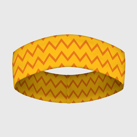 Повязка на голову 3D с принтом Оранжевые линии зиг заги в Тюмени,  |  | абстрактные | классика | классические | нейтральные | спокойные | узор | узоры
