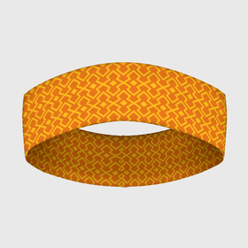Повязка на голову 3D с принтом Оранжевые классические узоры в Кировске,  |  | абстрактные | классика | классические | нейтральные | спокойные | узор | узоры