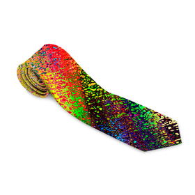 Галстук 3D с принтом Rainbow inclusions в Санкт-Петербурге, 100% полиэстер | Длина 148 см; Плотность 150-180 г/м2 | Тематика изображения на принте: abstraction | blue | color | orange | pink | rainbow | red | абстракция | красный | оранжевый | радуга | розовый | синий | цветной