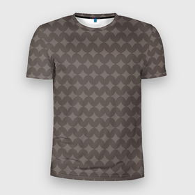 Мужская футболка 3D Slim с принтом Темные классический узоры в Екатеринбурге, 100% полиэстер с улучшенными характеристиками | приталенный силуэт, круглая горловина, широкие плечи, сужается к линии бедра | абстрактные | абстракция | геометрия | классика | классические | нейтральные | спокойные | узор | узоры