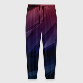 Мужские брюки 3D с принтом Geometry violet dark в Кировске, 100% полиэстер | манжеты по низу, эластичный пояс регулируется шнурком, по бокам два кармана без застежек, внутренняя часть кармана из мелкой сетки | 3d | 3д | black | red | texture | геометрия | красно синее | синий | текстуры | фигуры | фиолетовый | черно фиолетовый | черный