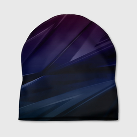 Шапка 3D с принтом Geometry violet dark в Санкт-Петербурге, 100% полиэстер | универсальный размер, печать по всей поверхности изделия | 3d | 3д | black | red | texture | геометрия | красно синее | синий | текстуры | фигуры | фиолетовый | черно фиолетовый | черный