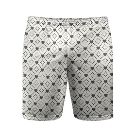 Мужские шорты спортивные с принтом Сердечки   текстуры ,  |  | абстрактные | абстракция | геометрия | классика | классические | нейтральные | спокойные | узор | узоры