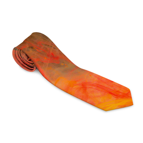Галстук 3D с принтом Абстрактное множество красок   Оранжевый в Тюмени, 100% полиэстер | Длина 148 см; Плотность 150-180 г/м2 | abstraction | art | artwork | blood | colorful | colors | graphics | paints | patterns | surrealism | sweethuman | sweethumen | абстракция | арт | графика | искусство | краски | кровь | разноцветный | сюрреализм | узоры | цвета