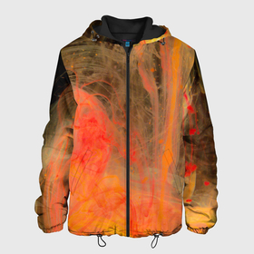 Мужская куртка 3D с принтом Абстрактное множество красок   Оранжевый в Екатеринбурге, ткань верха — 100% полиэстер, подклад — флис | прямой крой, подол и капюшон оформлены резинкой с фиксаторами, два кармана без застежек по бокам, один большой потайной карман на груди. Карман на груди застегивается на липучку | abstraction | art | artwork | blood | colorful | colors | graphics | paints | patterns | surrealism | sweethuman | sweethumen | абстракция | арт | графика | искусство | краски | кровь | разноцветный | сюрреализм | узоры | цвета