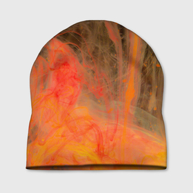 Шапка 3D с принтом Абстрактное множество красок   Оранжевый в Кировске, 100% полиэстер | универсальный размер, печать по всей поверхности изделия | abstraction | art | artwork | blood | colorful | colors | graphics | paints | patterns | surrealism | sweethuman | sweethumen | абстракция | арт | графика | искусство | краски | кровь | разноцветный | сюрреализм | узоры | цвета