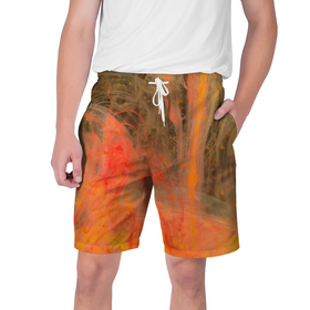 Мужские шорты 3D с принтом Абстрактное множество красок   Оранжевый в Тюмени,  полиэстер 100% | прямой крой, два кармана без застежек по бокам. Мягкая трикотажная резинка на поясе, внутри которой широкие завязки. Длина чуть выше колен | abstraction | art | artwork | blood | colorful | colors | graphics | paints | patterns | surrealism | sweethuman | sweethumen | абстракция | арт | графика | искусство | краски | кровь | разноцветный | сюрреализм | узоры | цвета