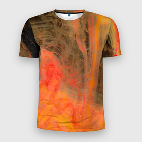 Мужская футболка 3D Slim с принтом Абстрактное множество красок   Оранжевый в Новосибирске, 100% полиэстер с улучшенными характеристиками | приталенный силуэт, круглая горловина, широкие плечи, сужается к линии бедра | abstraction | art | artwork | blood | colorful | colors | graphics | paints | patterns | surrealism | sweethuman | sweethumen | абстракция | арт | графика | искусство | краски | кровь | разноцветный | сюрреализм | узоры | цвета