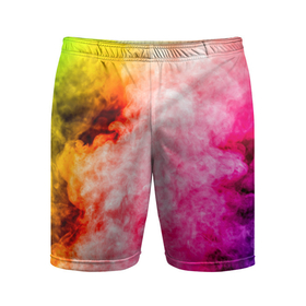 Мужские шорты спортивные с принтом Взрыв Красок I Дым ,  |  | арт | дым | искуство | красочный | лето | настроение | позитив | яркий
