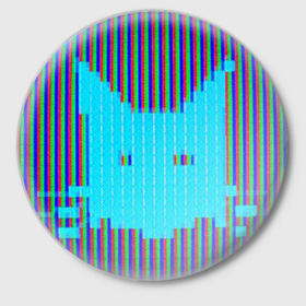 Значок с принтом Stray кот в Белгороде,  металл | круглая форма, металлическая застежка в виде булавки | Тематика изображения на принте: 