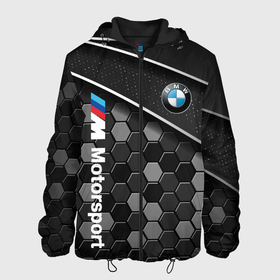 Мужская куртка 3D с принтом BMW : Технологическая Броня в Белгороде, ткань верха — 100% полиэстер, подклад — флис | прямой крой, подол и капюшон оформлены резинкой с фиксаторами, два кармана без застежек по бокам, один большой потайной карман на груди. Карман на груди застегивается на липучку | bmw | bmw motorsport | bmw performance | carbon | m | m power | motorsport | performance | sport | бмв | броня | карбон | моторспорт | соты | спорт | шестиугольники