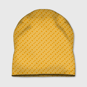 Шапка 3D с принтом Волнистые желтые узоры в Курске, 100% полиэстер | универсальный размер, печать по всей поверхности изделия | абстрактные | абстракция | геометрия | классика | классические | нейтральные | спокойные | узор | узоры