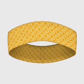 Повязка на голову 3D с принтом Волнистые желтые узоры в Екатеринбурге,  |  | абстрактные | абстракция | геометрия | классика | классические | нейтральные | спокойные | узор | узоры