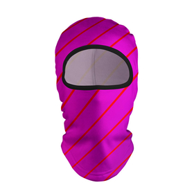 Балаклава 3D с принтом Розовый и фиолетовые линии в Екатеринбурге, 100% полиэстер, ткань с особыми свойствами — Activecool | плотность 150–180 г/м2; хорошо тянется, но при этом сохраняет форму. Закрывает шею, вокруг отверстия для глаз кайма. Единый размер | абстрактные | геометрия | классика | классические | нейтральные | спокойные | узор | узоры
